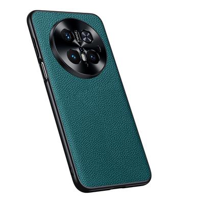 Подходит для чехла для мобильного телефона Huawei Mate70pro, кожаный чехол с узором личи, M70, полная защита, противоударный, модный, мужской чехол из натуральной кожи