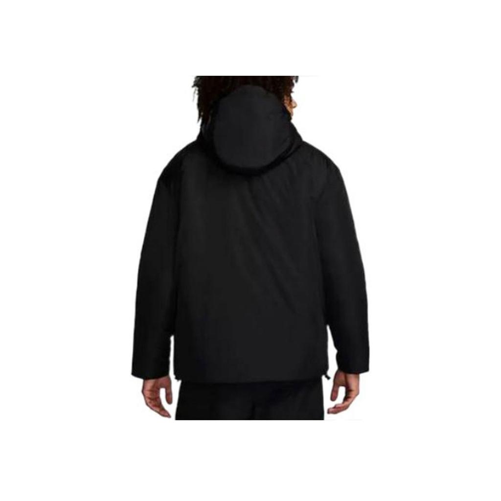 Nike Куртка из хлопка с длинными рукавами и капюшоном с логотипом, мужские куртки черного цвета DQ4743-010