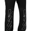 Off-White Wave Diagonal Slim Sweat Pant 'Black' Men's OMCH029F22FLE0081001