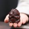 Миниатюрная фигурка Жабы Пиксиу из фиолетовой глины, Держатель для благовоний, Чайный питомец, Для выращивания, Дзен, Домашний декор, Символ удачи, Чайный аксессуар, Подарок