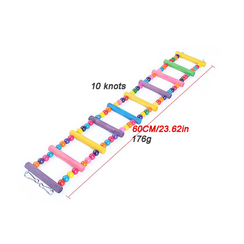 Лестница для попугая, игрушка для питомца, подвесной мостик для обучения птиц, цветной мяч для упражнений, деревянная игрушка для моляров, принадлежности для волнистых попугайчиков, корелла
