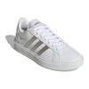 Adidas Grand Court Base 2.0 White Platinum Metallic Women Sneakers Cloud-White GW9263