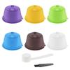 6pcs Refillable Colorful Coffee Capsules Fit for Dolce  Gusto Machine with Spoon and Brush