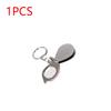 1-5PCS Portable 15X Folding Key Ring Mini Magnifier Key Chain Magnifying Glass Jewelry  Loupe Pocket Tool Gift Supplies