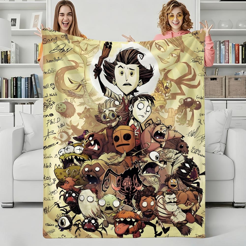 Game D-Dont Starve Throw Flannel Blanket Perfect for Sofa Office Bed Travel Sleep Read Relax Camping four season use