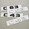 3D ABS Car Letters C43 C63 Logo Rear Trunk Badge Emblem Decals For Mercedes Benz AMG C43 C63 W205 W206 Car Sticker Accessories