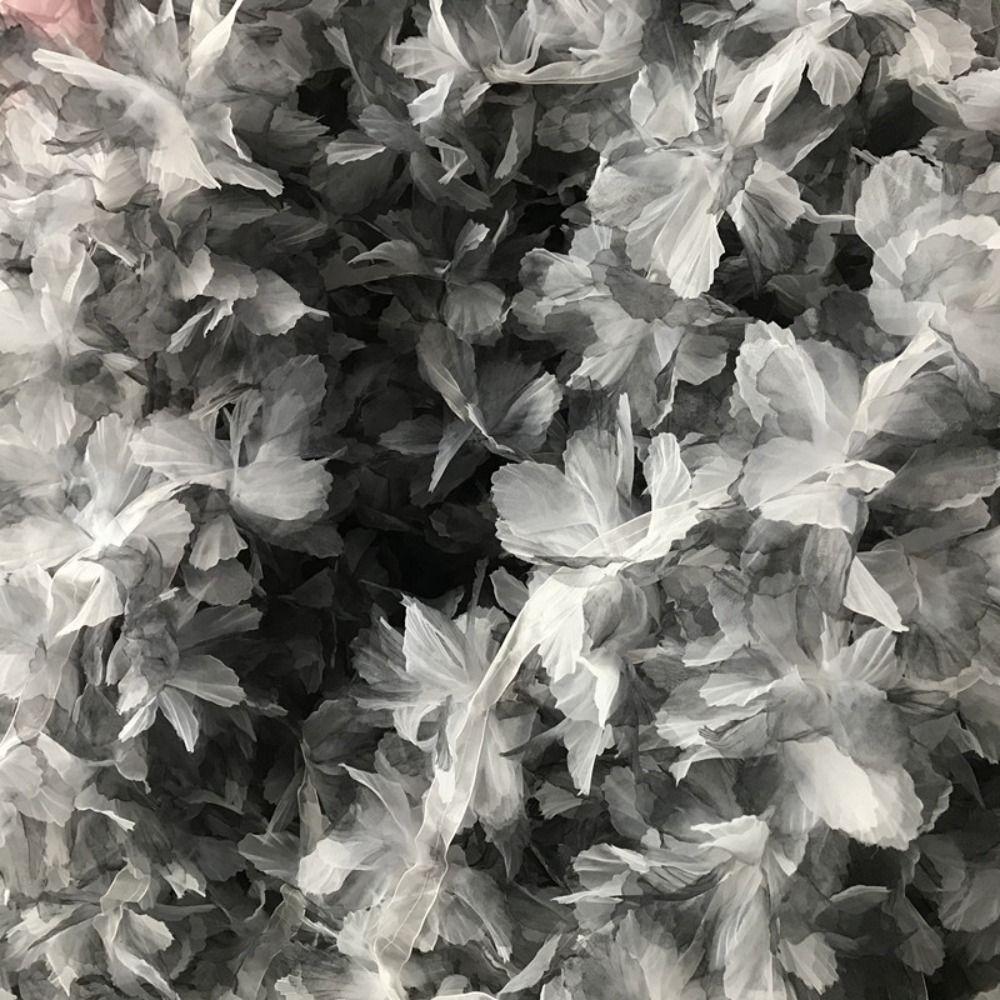 10 шт. 3D-цветочные аппликации из органзы и кружева для свадебного платья, градиентная кружевная отделка, швейные аксессуары, декоративные нашивки