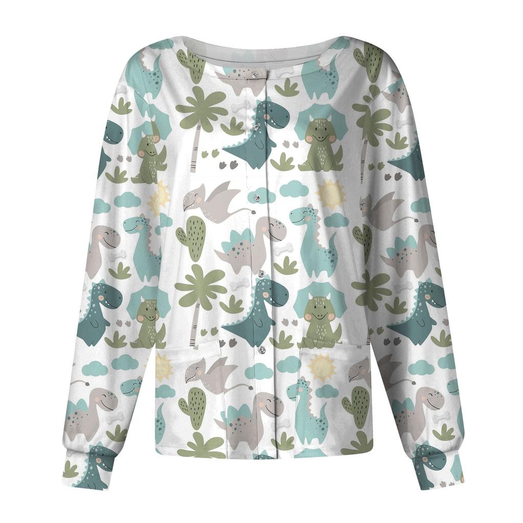 Женский однобортный защитный комбинезон с длинным рукавом и карманом, рабочий воротник-стойка, кардиган, куртка, топ