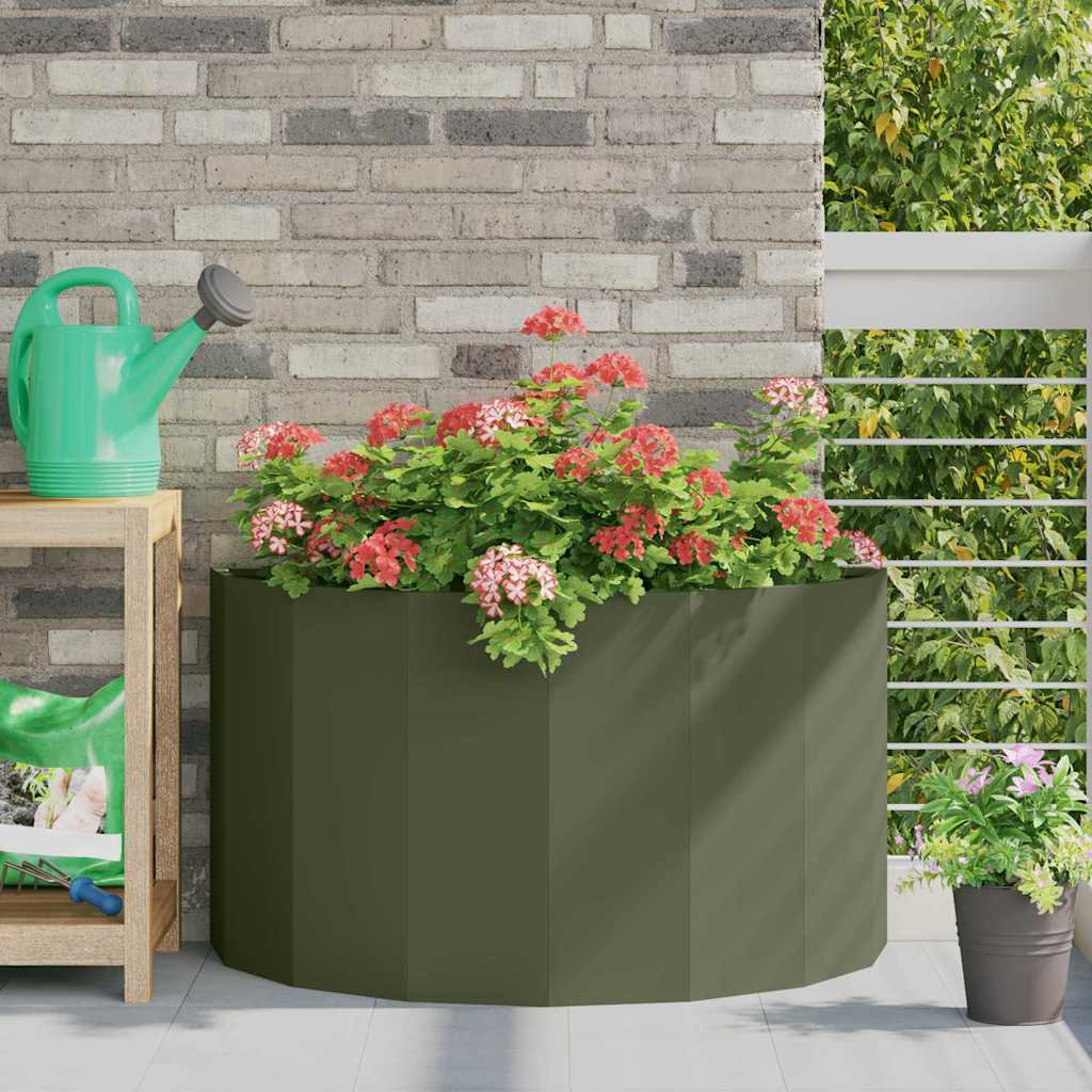 Plant Pot Olive Green 90 x 45 x 50 cm Steel