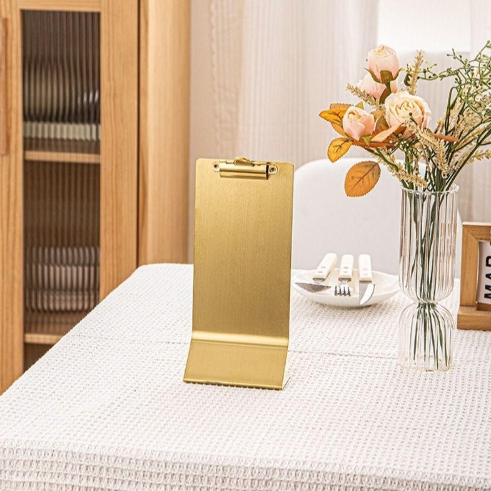 Metal Hard Plate Document Typing Paper Stand Vertical Design Receipt Holders Restaurant Use