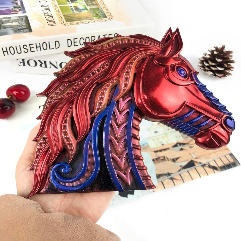 Силиконовые 3D формы для животных в виде лошадиной головы, 3D формы для лошадиной головы из смолы для украшения двора