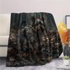 Hiking animals Print Flannel Blanket,High quality Comfortable for All Seasons,Home Decor,Warmth and Comfort,Perfect for Christmas Gifts