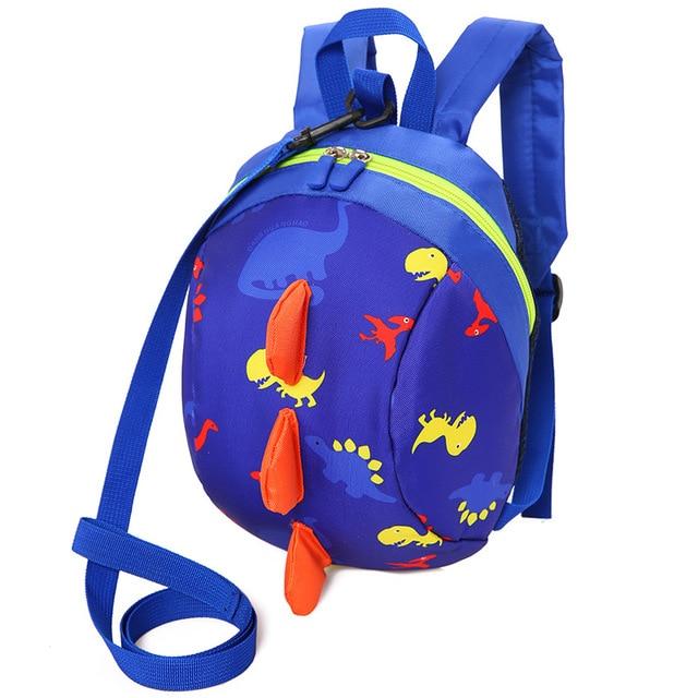 Infant Baby Dinosaur Safety Harness Backpack Toddler Kids Canvas Leash Anti-lost Kindergarten Bag Children Animal Schoolbags