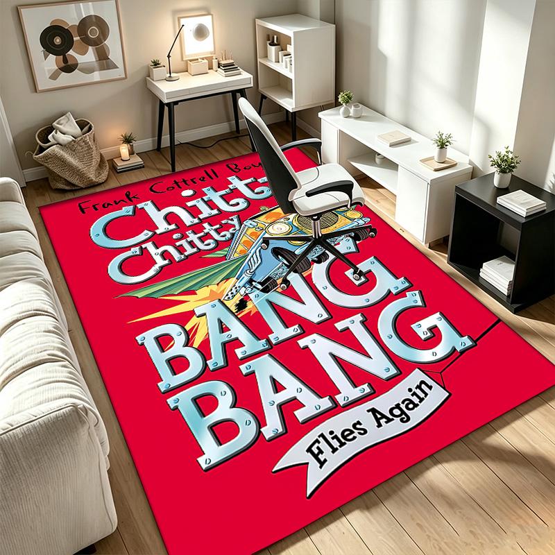 Chitty Chitty Bang Bang A rug suitable for office chair areas living rooms and computer desks perfect for home offices and an ideal holiday gift