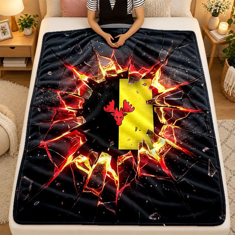 Flannel BlanketWatford Football Warm Soft Throw Blanket for Indoor Sofa Bed Living Room Use
