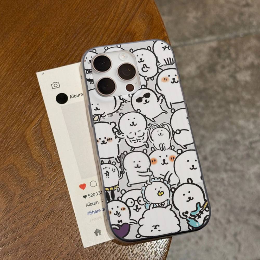 Популярный Милый J-Шутка B-Медведь Чехол для Телефона Для IPhone 17 16 15 14 Plus 11 12 13 Pro Max Ударопрочная Защита Мягкая Задняя Крышка