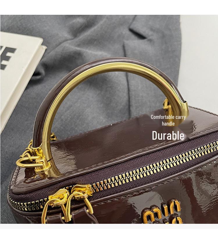 Винтажная маленькая квадратная сумка Miu на цепочке - Женская повседневная модная сумка через плечо и кроссбоди