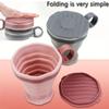1Pcs Foldable Coffee Cup with Handle and Lid Creative Portable Water Cup Travel Camping Hiking Cycling Kitchen Accessories