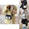 2024 New Color Block Women's Shoulder Bag Ins Fashion Plaid Scarf Crossbody Bag