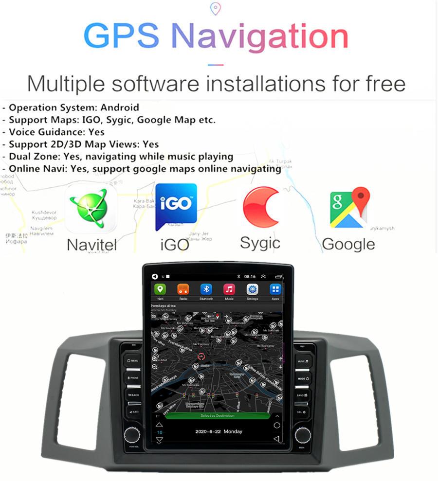 Android 11 Головное устройство для Jeep Grand Cherokee Модель A 2004-2007