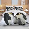 Cute Penguin Bedding 3 Piece Set King Size Double Bed Bedding Set Microfiber or Polyester Duvet Cover Set Kids Bedroom Bed Set