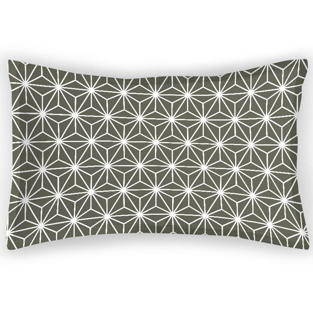 Шелковая летняя прохладная наволочка серый узор цифровая печать японская простая наволочка полиэстер сатин затемняющая наволочка