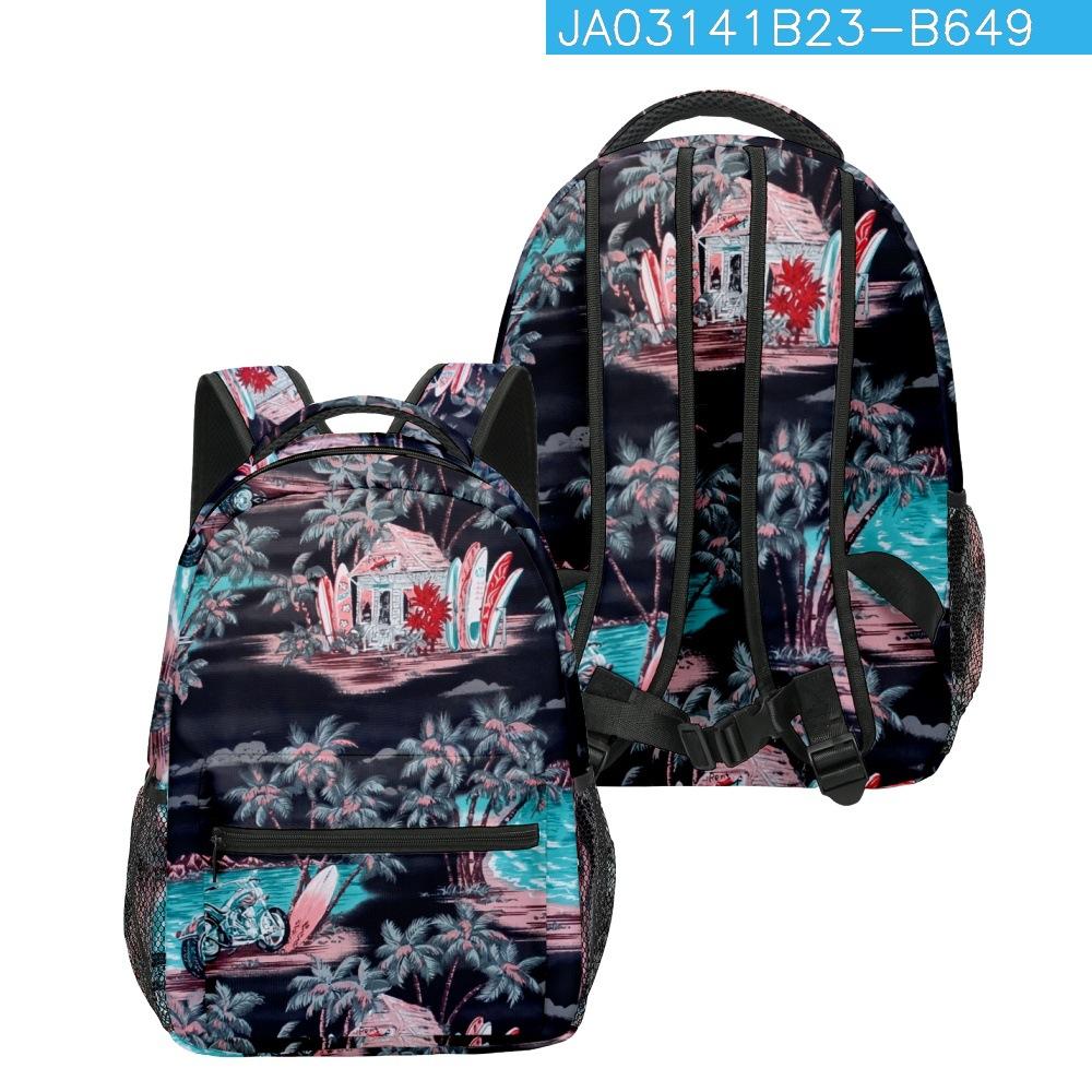 Cartoon Kpop Youthful School Bags Unisex Hawaiian Elements Travel Bags 3D Print Oxford Waterproof Notebook Shoulder Backpacks
