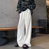 New Thickened Beige Wide-leg Pants Women's Thin Floor-mopping Long Pants