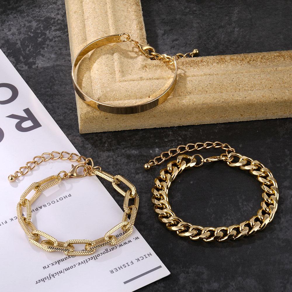 Модный кубинский браслет-цепочка для женщин, толстый браслет, женский богемный ювелирный подарок