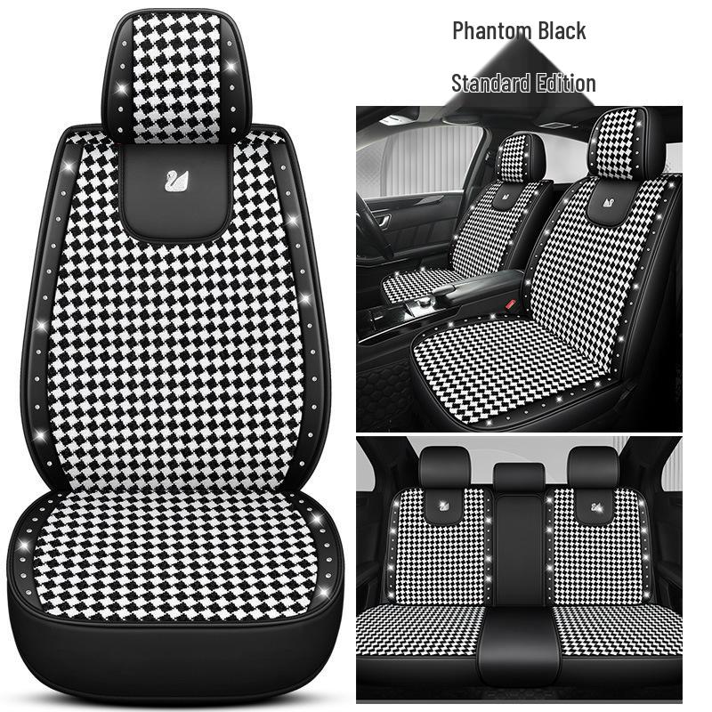 XMS Diamond Pattern 9D Car Seat Cushion, All-Season High-End Fabric, New Model Seat Cover