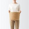 MUJI Water Hyacinth Round Basket with Handle 12057925, 37 x 26 cm