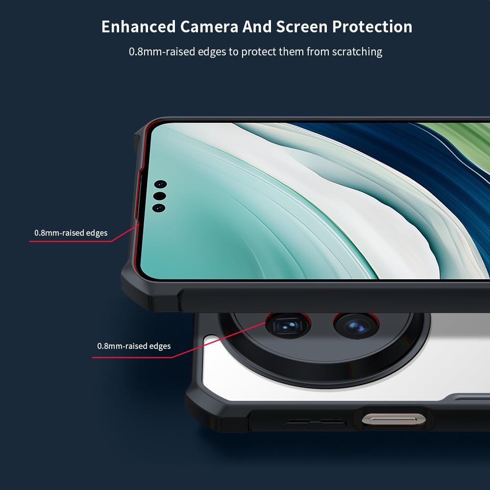 XUNDD Чехол для Huawei Mate 70 Противоударный ТПУ+Акрил Прозрачная задняя крышка для телефона