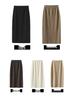 Wool Knit High-Waist Pencil Skirt for Women - Four-Way Stretch, Thickened, Slimming, Hip-Hugging Design for Autumn & Winter
