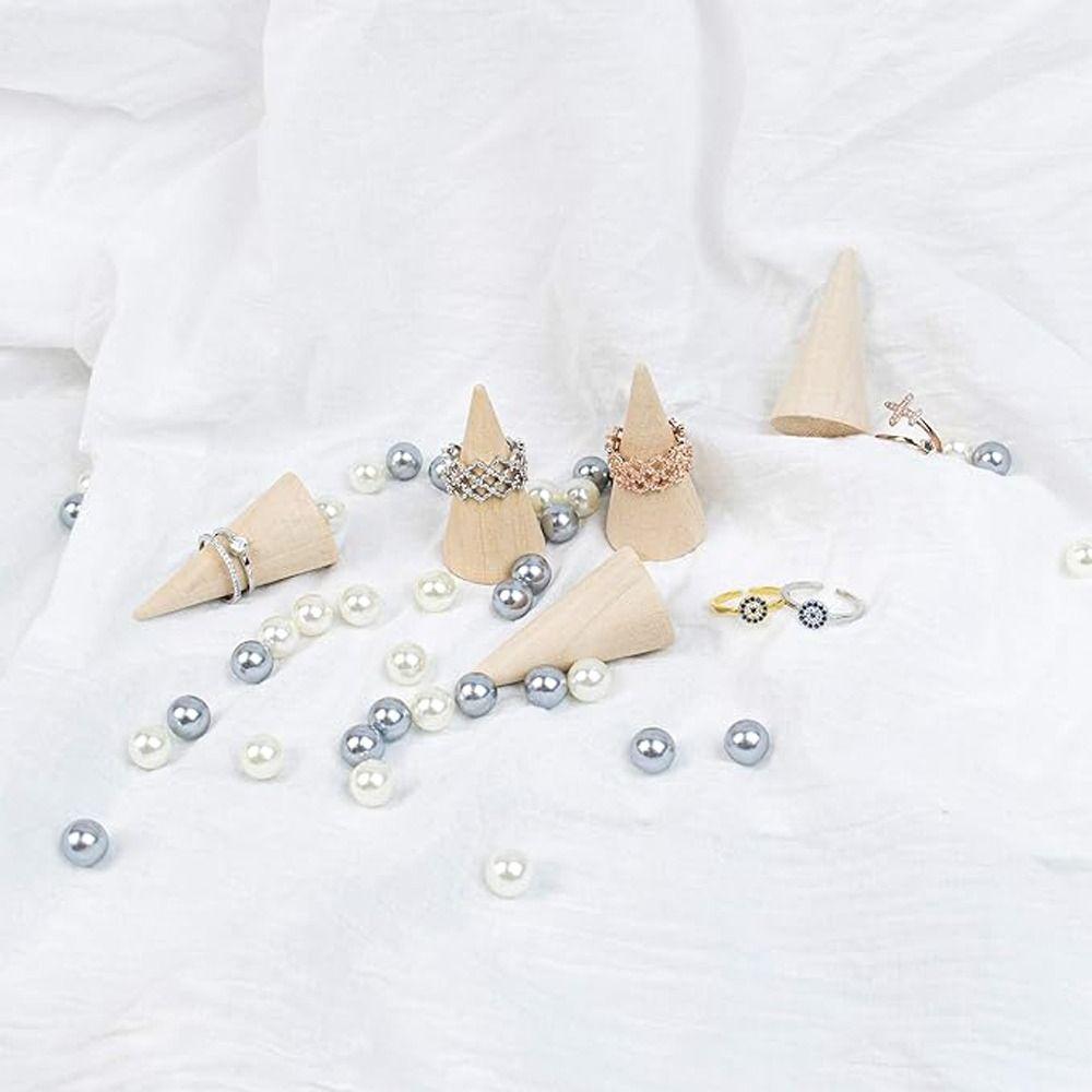 Деревянная подставка для колец, органайзер для ювелирных изделий, креативный держатель для колец для девочек и женщин