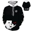 Anime Monokuma Danganronpa Cosplay Hoodie Sweaters Unisex Casual Sweatshirt Coat