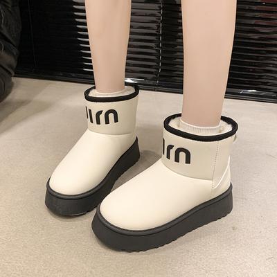 Зимние ботинки для девочек. Толстые теплые сапоги из искусственного меха. Мягкая подошва, нескользящие ботинки.