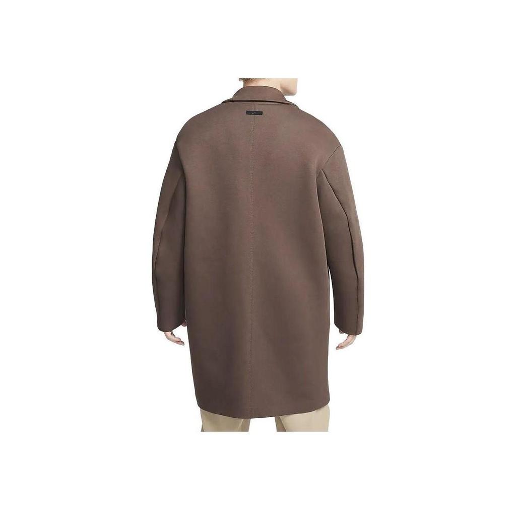 Nike Спортивная одежда Tech Fleece Reimagined Solid Color Suit Воротник Повседневная свободная ветровка Мужская верхняя одежда Baroque-Brown FN0602-237