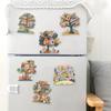 6Pcs Acrylic Animal Diamond Art Fridge Magnet Diamond Painting Refrigerator Magnet DIY Fridge Stickers for DIY Crafts Party Gift
