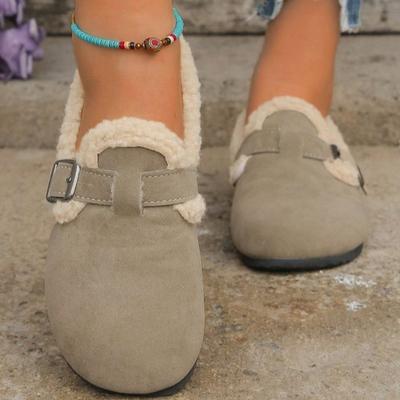 Осень Зима Женские Балетки Повседневные Балетки Женские Мягкие Модные Удобные Лоферы Теплые Плюшевые Слипоны Хлопковые Туфли Женские