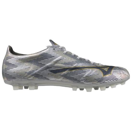 Mizuno Alpha 2 Elite Ag Удобные Мягкие Ботинки для Футбола на Искусственном Газоне Унисекс Серебристый P1GA256304