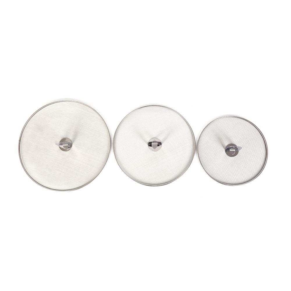 Stainless Steel Pan Cover Lid Oil Proofing Frying Pan Splatter Screen Spill Proof