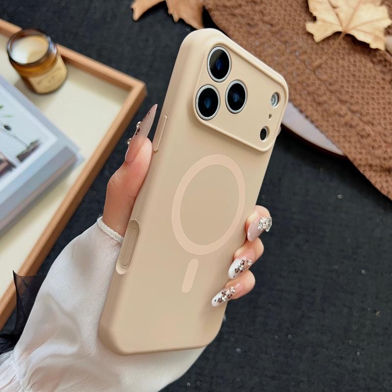 Роскошный Оригинальный Жидкий Силикон Для Чехла MagSafe Для iPhone 17 Air 16 15 14 13 12 Pro Max Беспроводная Зарядка Мягкий Бампер Чехол