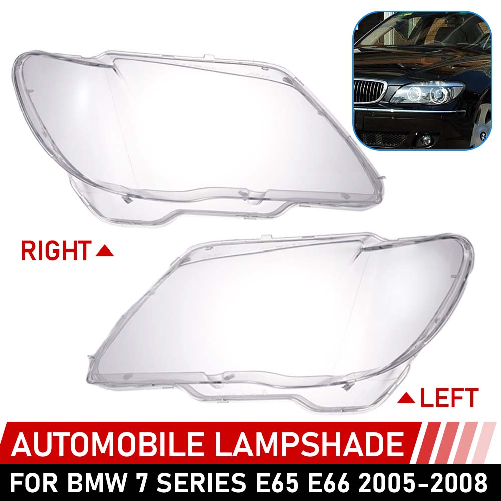 1/2PCS Car Headlight Cover For BMW 7 Series E66 Front Combination Large Lampshade 05-08 Series Headlight Clear Lens Shell Cover