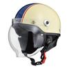 Motorcycle Helmet Jet CROSS with Bubble Shield Ivory X Navy FREE Circumference Than [Lead Industries] CR-760 - (Head 57cm~less 60cm)