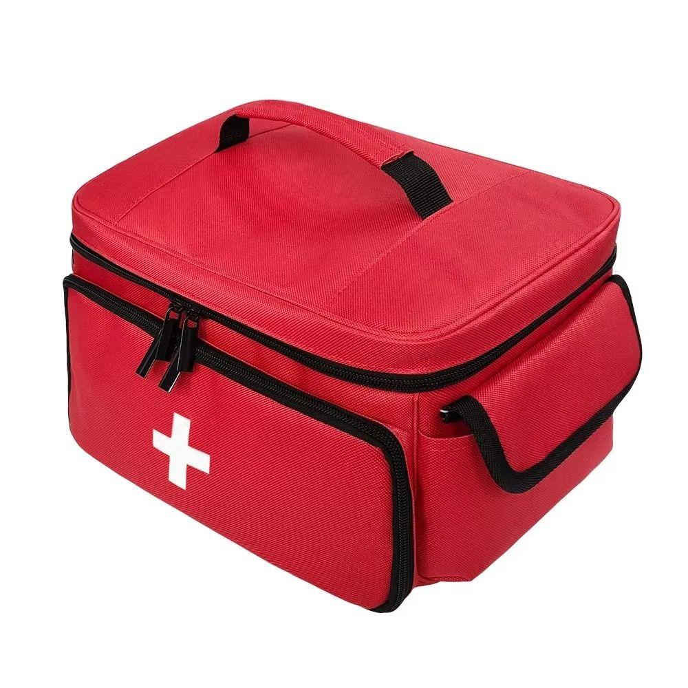 Portable Medicine Kit Bag Sorted Storage Layered Medicine Boxes Travel Medicine Organizer School