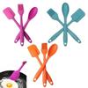 3Pcs Creativity Silicone Spatula Scraper Brush Spoon Kitchen Baking Tools Set Gadget Accessories (color Random)