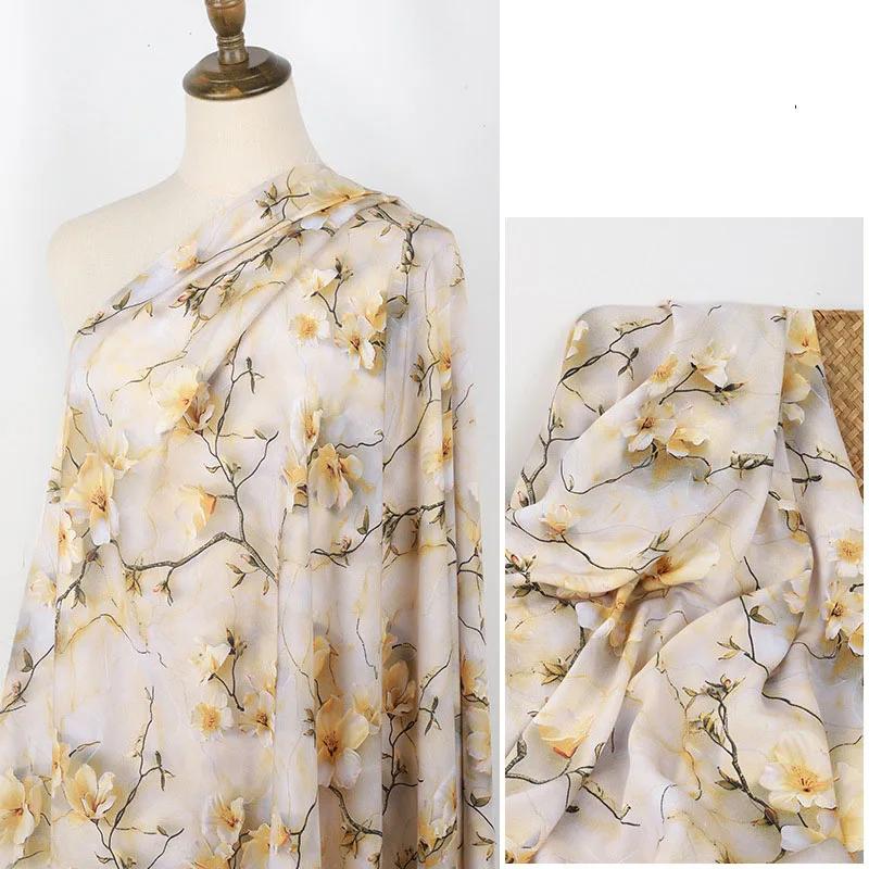 3D-принт Цветок Полиэстер Хлопок Ткань 100x140 см Юбки Детские Рубашки Пижамы Шапки Ручная работа DIY Ремесла Швейная Ткань