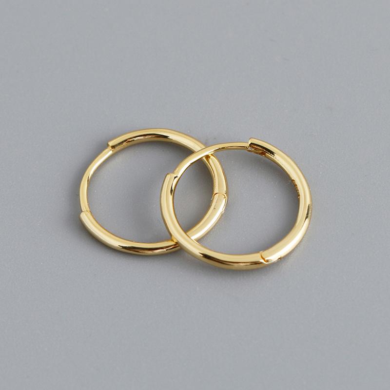 WANTME 925 Silver Fashion Simple Huggies Ear Buckle Accessories Minimalist Charm Ear Hoop Earrings for Women Jewelry