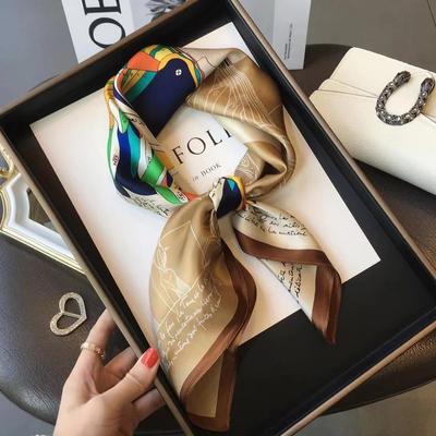 1PCS70 Square Scarf for Spring, Autumn, Winter, Paired with Shirt, Stylish Decoration, Neck Protection, Thin Scarf, High-end