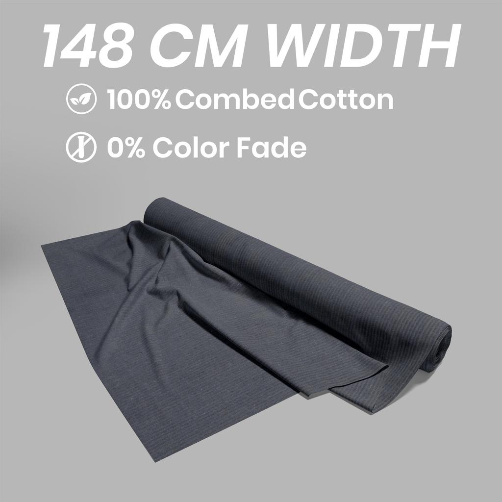 Мягкая вельветовая ткань темно-серого цвета - 100% хлопок, плотность 350 г/м², ширина 150 см.